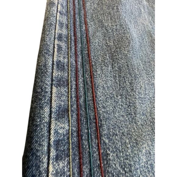 "FRENCH DRESSING" 100% Cotton Jeans SZ 16 Stripes On Side Y2K VTG Streetwear - Picture 12 of 14